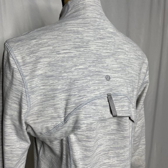 Lululemon Define Jacket Gray Striped Full Zip Mock Neck - Picture 7 of 12